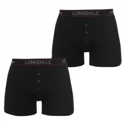 Lonsdale 2 Pack Boxers Mens